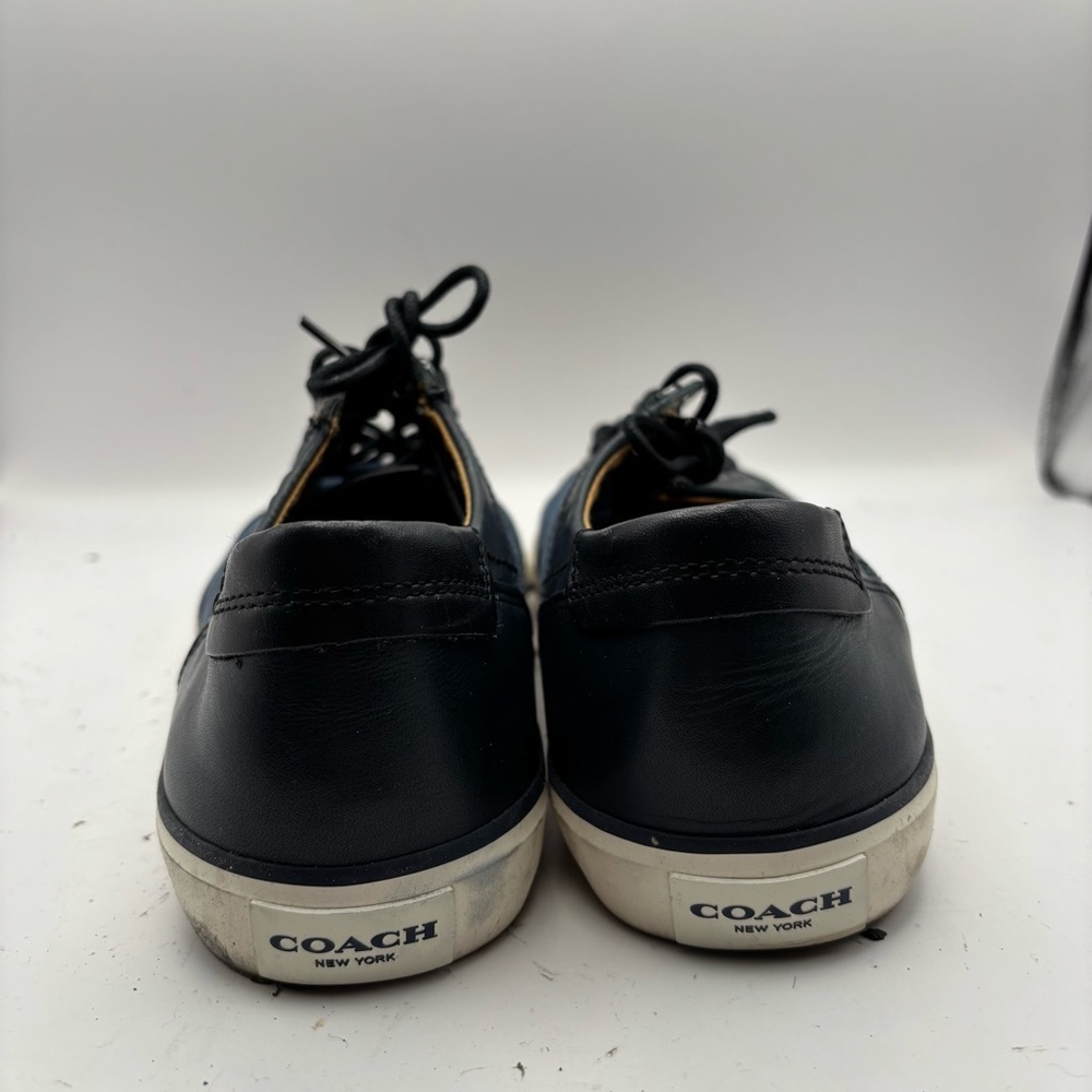 Coach Men's Blue Leather Sneakers Size 7.5 - Picture 5 of 8